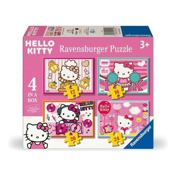Puzzle dla dzieci 2D: Hello Kitty 4w1