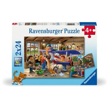 Puzzle dla dzieci 2D: Mechanicy w akcji 2x24el