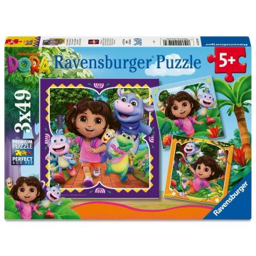 Puzzle dla dzieci 2D: Dora 3x49el