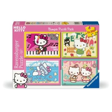 Puzzle dla dzieci 2D: Hello Kitty zestaw 4x100el