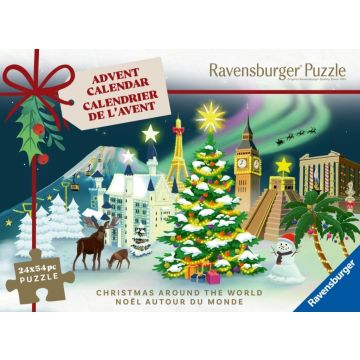 Kalendarz adwentowy puzzlowy 24x54el