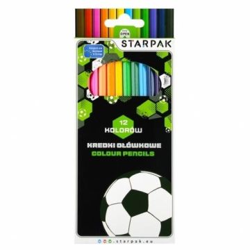 Kredki ołówkowe 12 kolorów Football