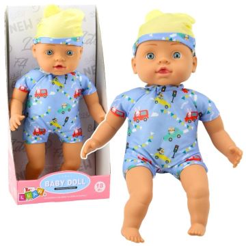 Lalka bobas niebieskie ubranko 31cm