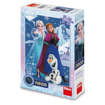 Puzzle 100 świecące w ciemności Kraina Lodu Frozen