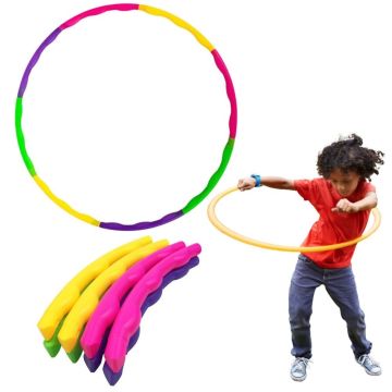 Hula Hop z wypustkami składane kolorowe 50cm 7el