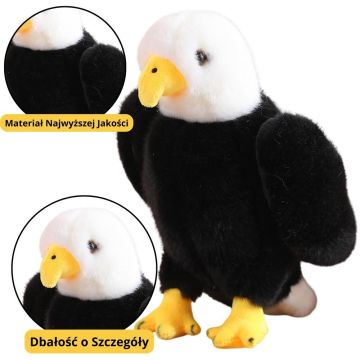 Maskotka Orzeł czarno biały 25cm