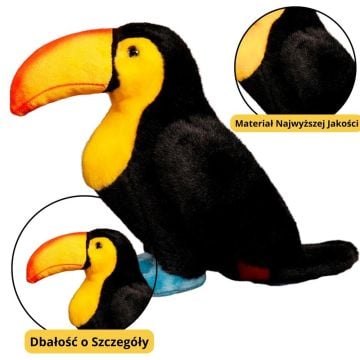 Maskotka Tukan czarny 25cm