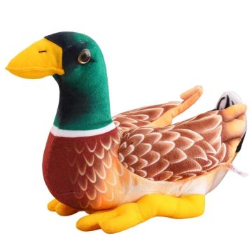 Maskotka Kaczka brązowo zielona 28cm