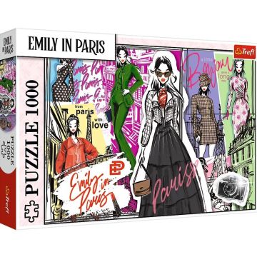 Puzzle 1000 Emily w Paryżu:Modowe Inspiracje TREFL