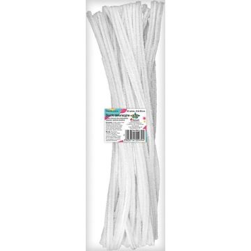 Druciki dekoracyjne 0,6x30cm białe 50szt