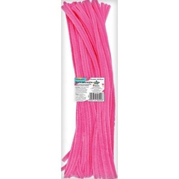 Druciki dekoracyjne 0,6x30cm fluoróżowe 50szt