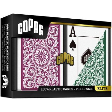 Karty do pokera Copag green/burgundy 2szt