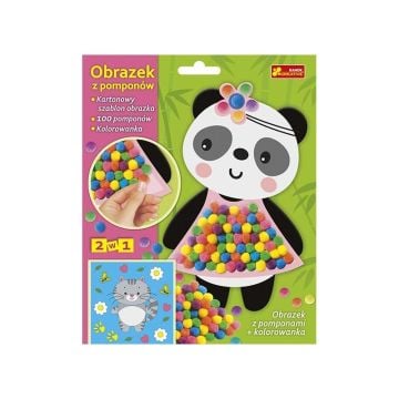 Obrazek z pomponów Panda 2w1