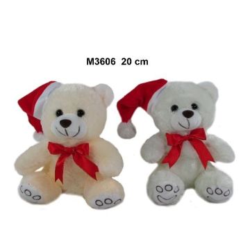Miś świąteczny 20cm MIX