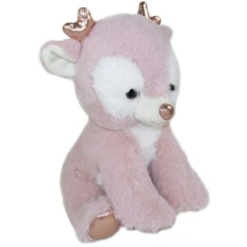 Łoś Renifer świąteczny różowy 21cm