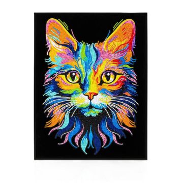 Diamond Dotz - Adults Flocked Neon Cat