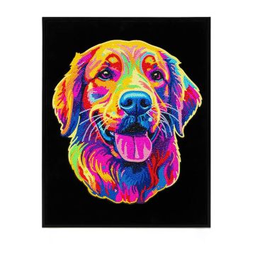 Diamond Dotz - Adults Flocked Neon Golden Retrieve