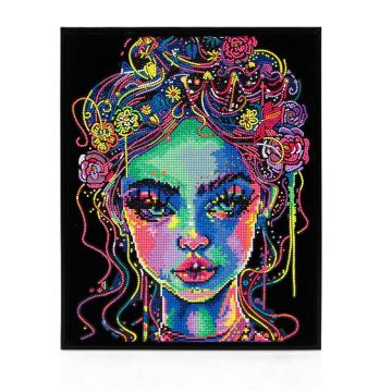 Diamond Dotz - Adults Flocked Neon Girl