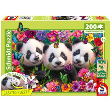 Puzzle PQ 200 Trzy pandy