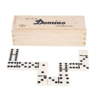 Domino Double 6 w drewnianym etui LONGFIELD