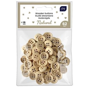 Guziki naturalne 62szt