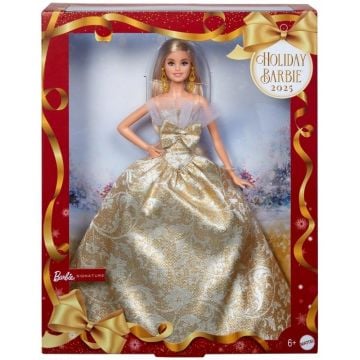 Barbie Świąteczna Lalka kolekcjonerska Blondynka