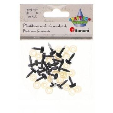 Nosy do maskotek plastikowe trójkątne 9x7mm 20szt