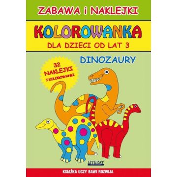 Kolorowanka dla dzieci od lat 3. Dinozaury