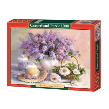 Puzzle 1000 Kwiaty i kapelusz CASTOR