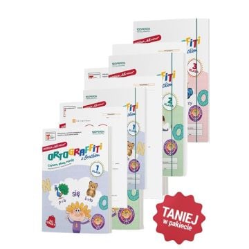 Ortograffiti z Bratkiem. Wersja 45 minut. Klasy 1, 2, 3. Komplet z kartami pracy i teczką