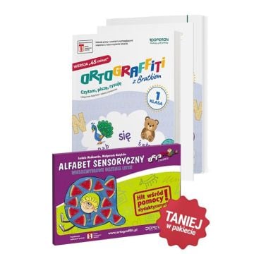 Ortograffiti z Bratkiem. Wersja 45 minut. Klasa 1. Komplet z alfabetem sensorycznym