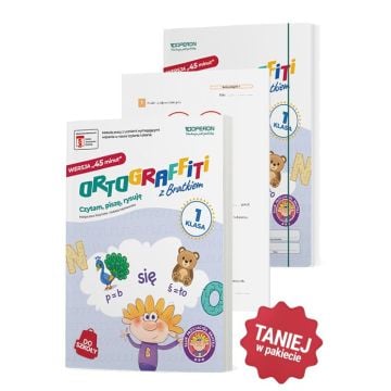Ortograffiti z Bratkiem. Wersja 45 minut. Klasa 1. Komplet z kartami pracy i teczką