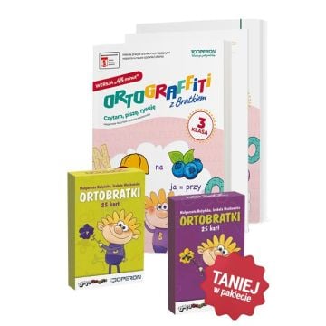 Ortograffiti z Bratkiem. Wersja 45 minut. Klasa 3. Komplet z kartami pracy, Ortobratkami i teczką