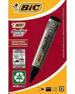 Marker Marking 2300 ścięty czarny (12szt) BIC