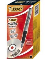 Marker Marking CD/DVD czarny (12szt) BIC