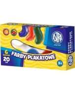 Farby plakatowe 6 kolorów 20ml ASTRA