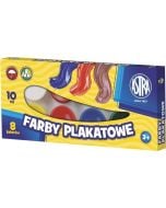 Farby plakatowe 8 kolorów 10ml ASTRA