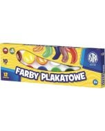 Farby plakatowe 12 kolorów 10ml ASTRA