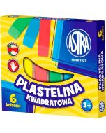 Plastelina kwadratowa 6 kolorów ASTRA