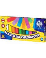 Plastelina kwadratowa 12 kolorów ASTRA