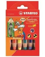 Kredki Woody 3w1 6 kolorów STABILO