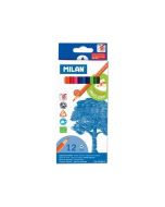 Kredki ołówkowe trójkątne 12 kolorów MILAN