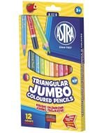 Kredki ołówkowe trójkątne Jumbo 12 kolorów ASTRA