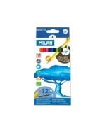 Kredki akwarelowe trójkątne 12 kolorów MILAN