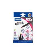 Flamastry z pędzelkiem 10 kolorów MILAN
