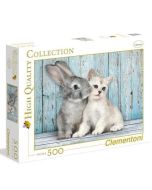 Puzzle 500 HQ Kotek i Królik