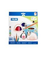 Kredki ołówkowe trójkatne 24 kolory MILAN