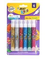 Klej brokatowy Glitter mix kolorów 6 kolorów BIC