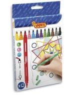 Flamastry dwustronne 12 kolorów JOVI