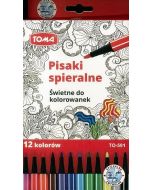 Pisaki zmywalne 12 kolorów TOMA